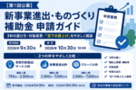 【第1回公募】新事業進出・ものづくり補助金 申請ガイド｜3枠の選び方・対象経費・「足下の賃上げ」をやさしく解説
