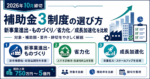 補助金3制度の選び方｜新事業進出・ものづくり／省力化／成長加速化を比較
